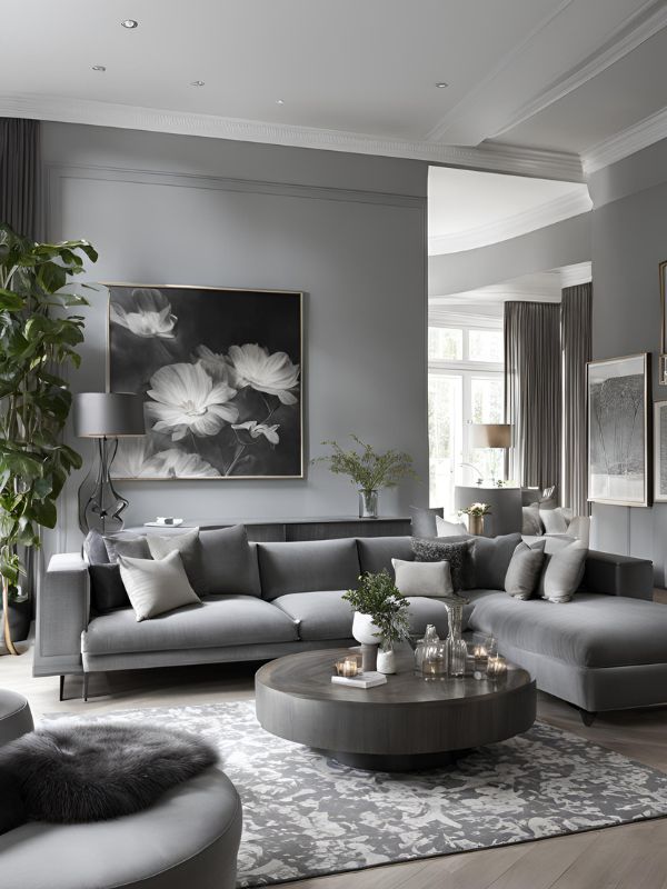 10 Idee per un Soggiorno Grigio Elegante e Moderno