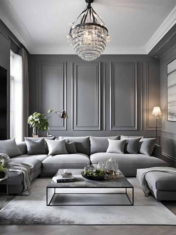 10 Idee per un Soggiorno Grigio Elegante e Moderno