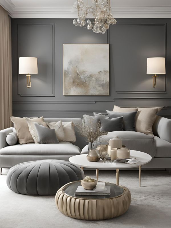 10 Idee per un Soggiorno Grigio Elegante e Moderno